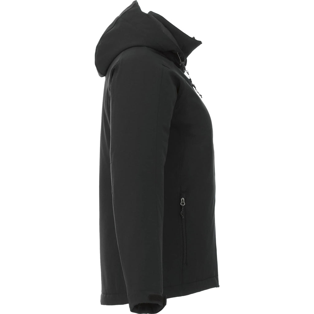 Bryce Hooded Insulated Softshell Jacket for Women Transfer - Black - Right Side