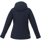 Bryce Hooded Insulated Softshell Jacket for Women Transfer - Navy - Back Flat