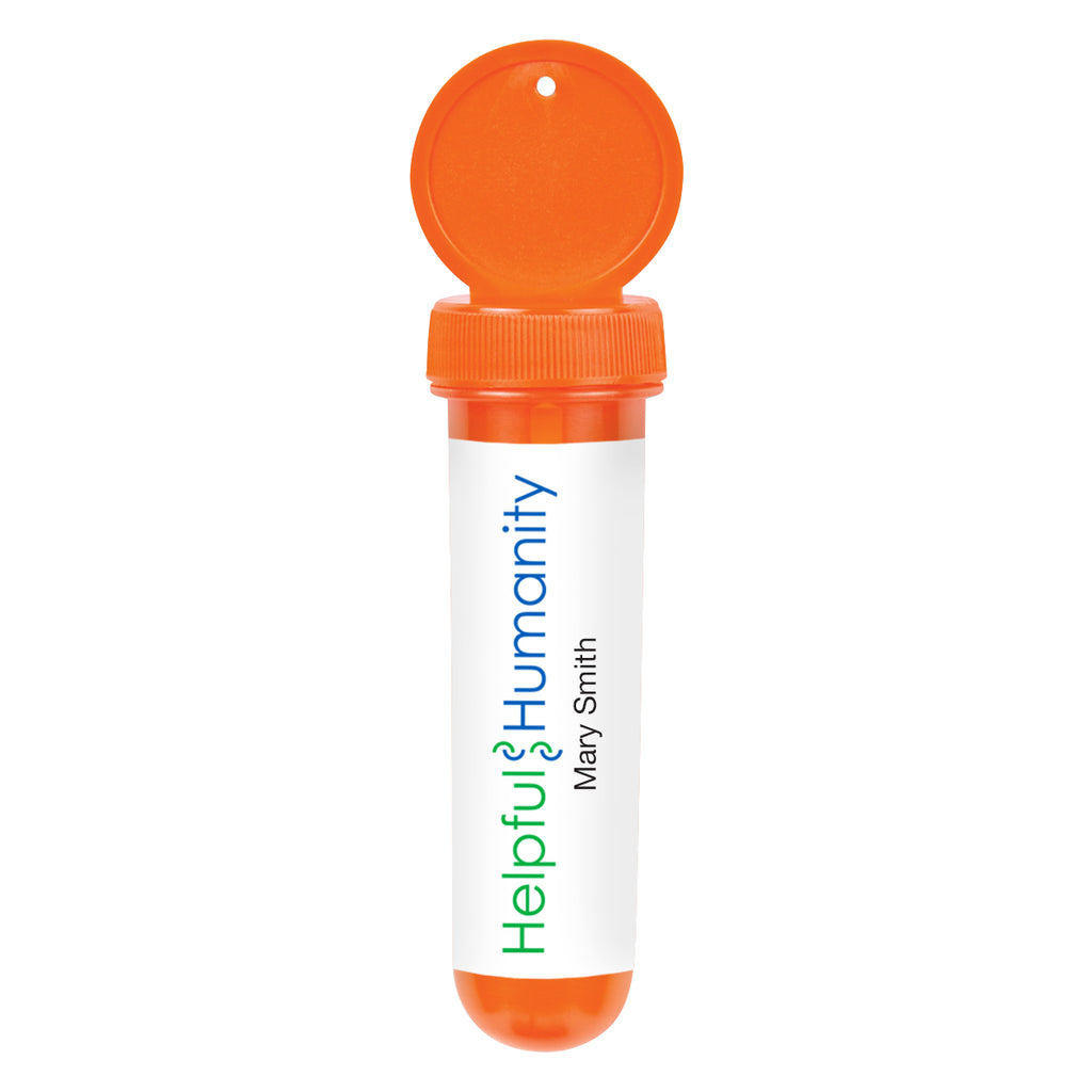 Bubble Dispenser in a Tube, 1 oz - Orange - Full Color on a White Label