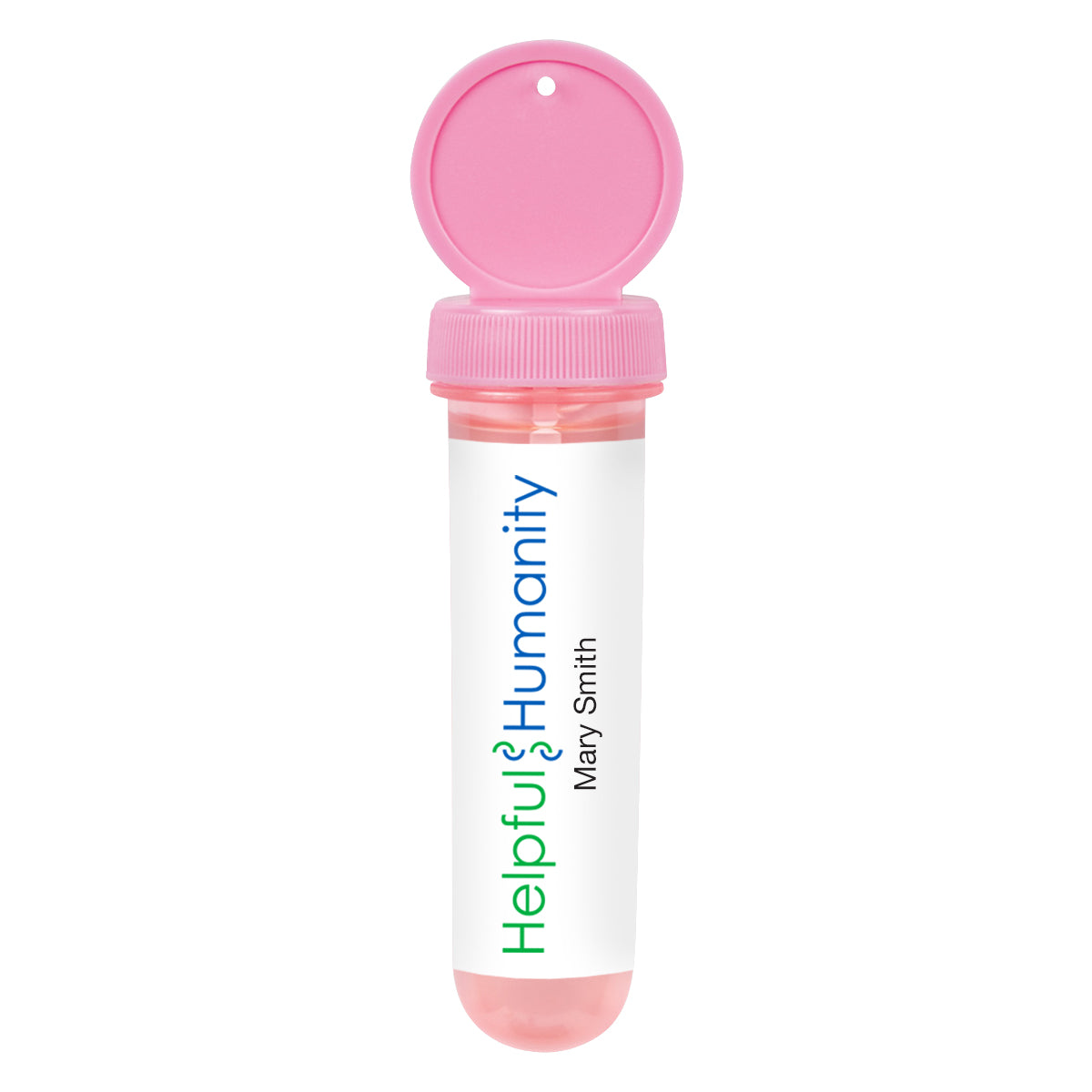 Bubble Dispenser in a Tube, 1 oz - Pink - Full Color on a White Label