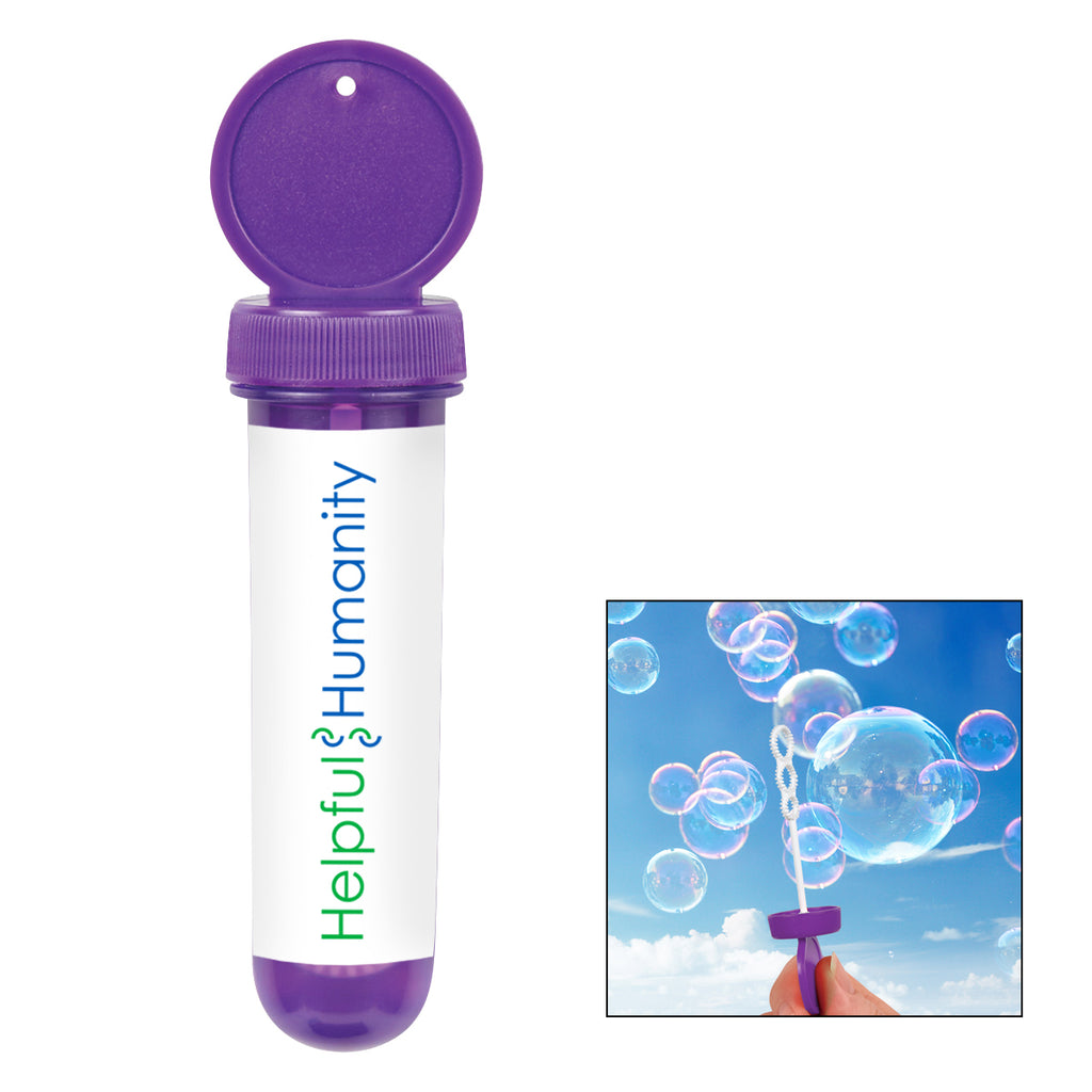 Bubble Dispenser in a Tube, 1 oz - Purple - White_Label