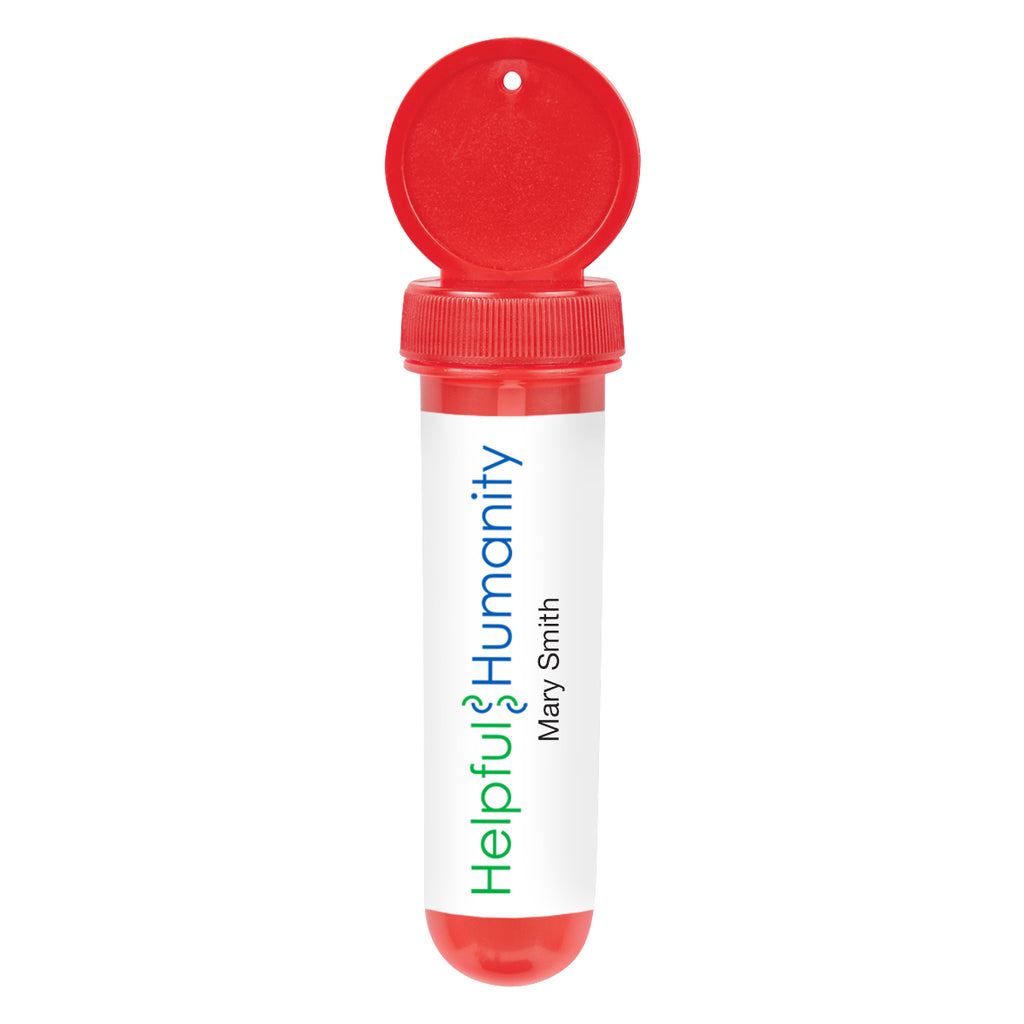 Bubble Dispenser in a Tube, 1 oz - Red - Full Color on a White Label