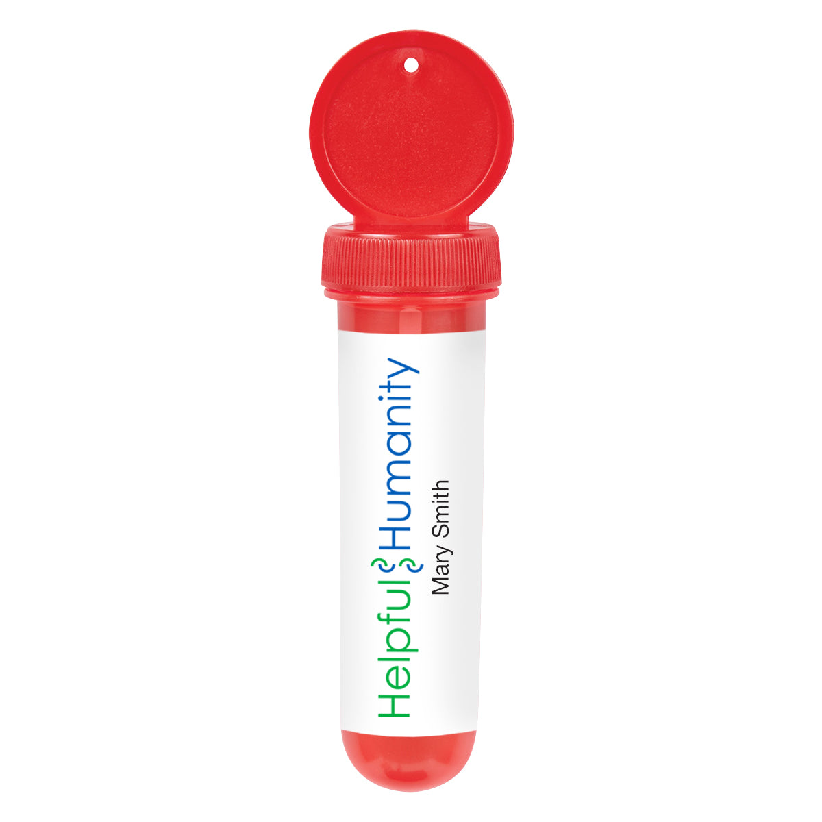 Bubble Dispenser in a Tube, 1 oz - Red - Full Color on a White Label