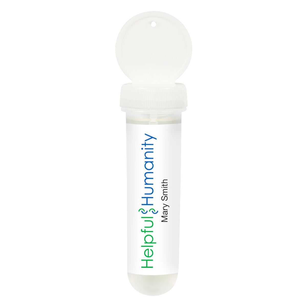 Bubble Dispenser in a Tube, 1 oz - White - Full Color on a White Label