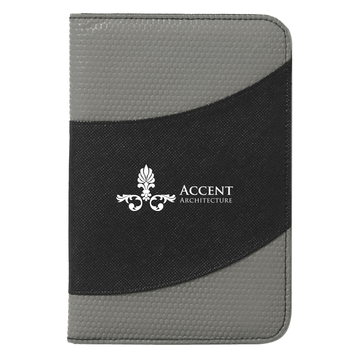 Bubble Padfolio, Non-Woven - Black with Red - Silk Screen