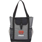 Buckle Convention Tote for Tablets, 11 Inch Embroidery - Graphite - Front