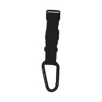 Buckle Strap with Carabiner, Adjustable - Black - Back