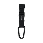 Buckle Strap with Carabiner, Adjustable - Black - Pad Print