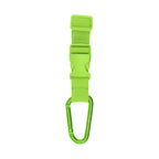 Buckle Strap with Carabiner, Adjustable - Lime Green - Laser Engraving