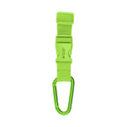 Buckle Strap with Carabiner, Adjustable - Lime Green - Pad Print