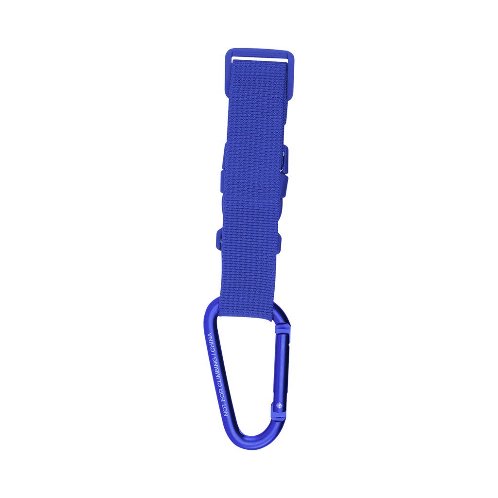 Buckle Strap with Carabiner, Adjustable - Royal Blue - Back