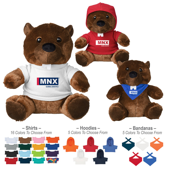 Bucky Beaver Plush Toy, 6 Inch