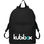Buddy Budget Laptop Backpack, 15 Inch Full Color - Black - Front