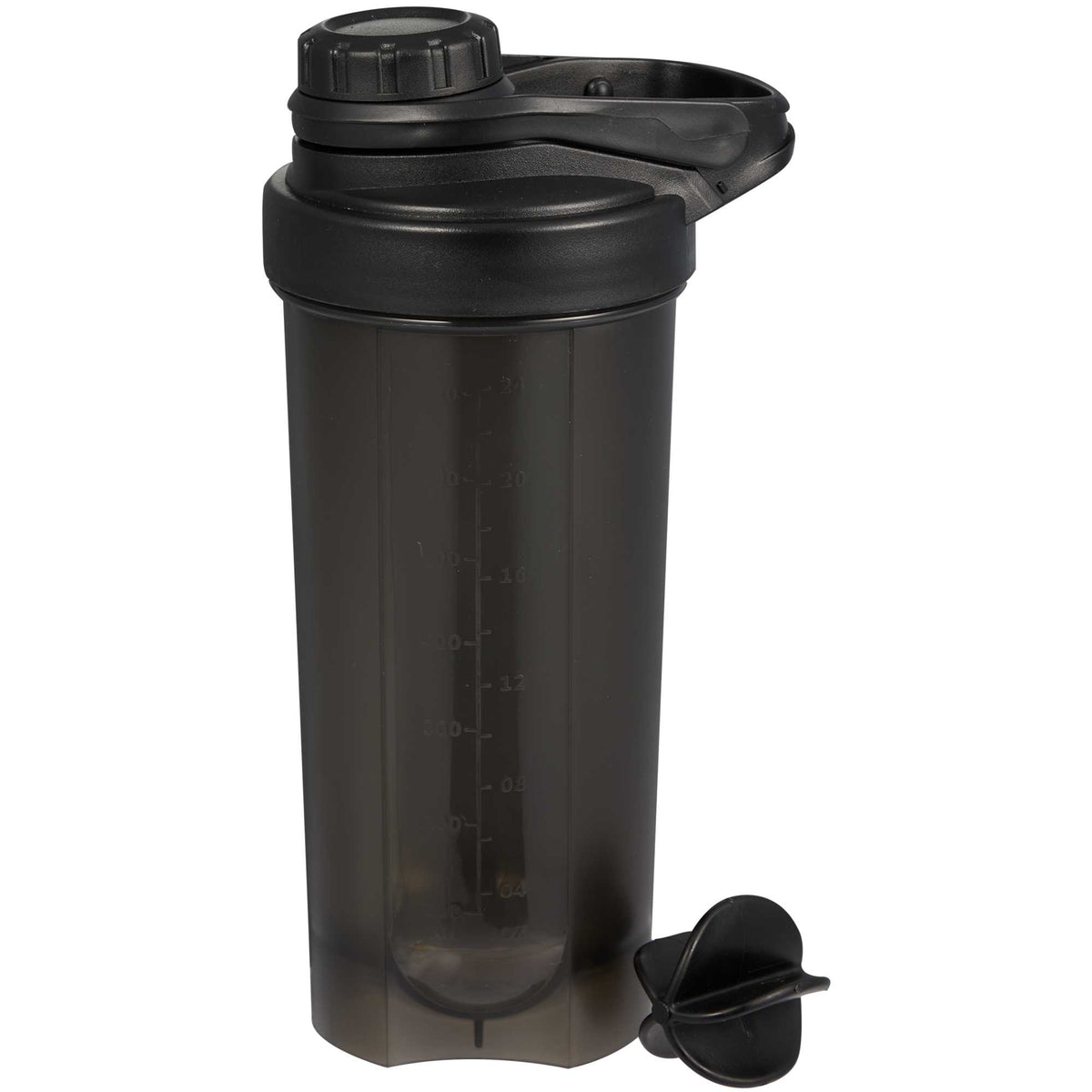 Buddy Protein Shaker Bottle in Recycled Plastic, 24 oz - Black - Back