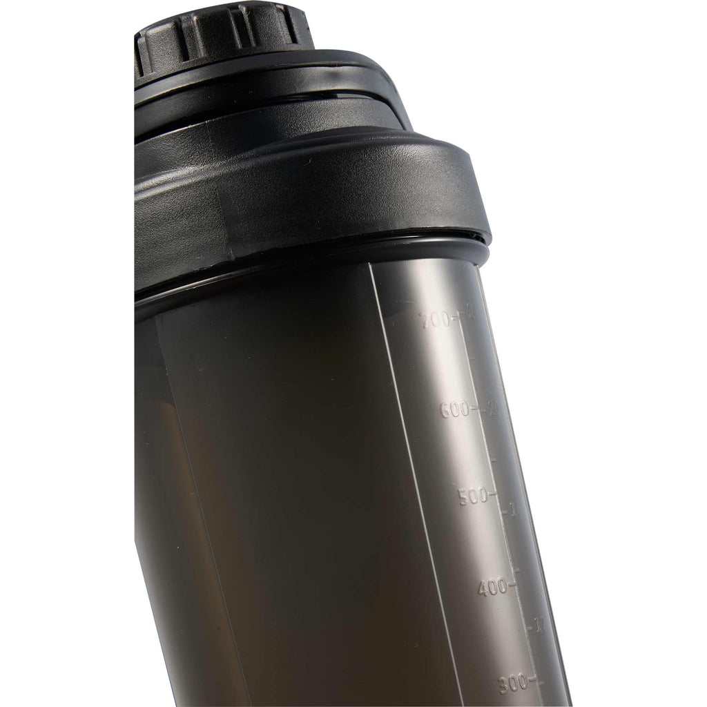 Buddy Protein Shaker Bottle in Recycled Plastic, 24 oz - Black - Right Angle Detail