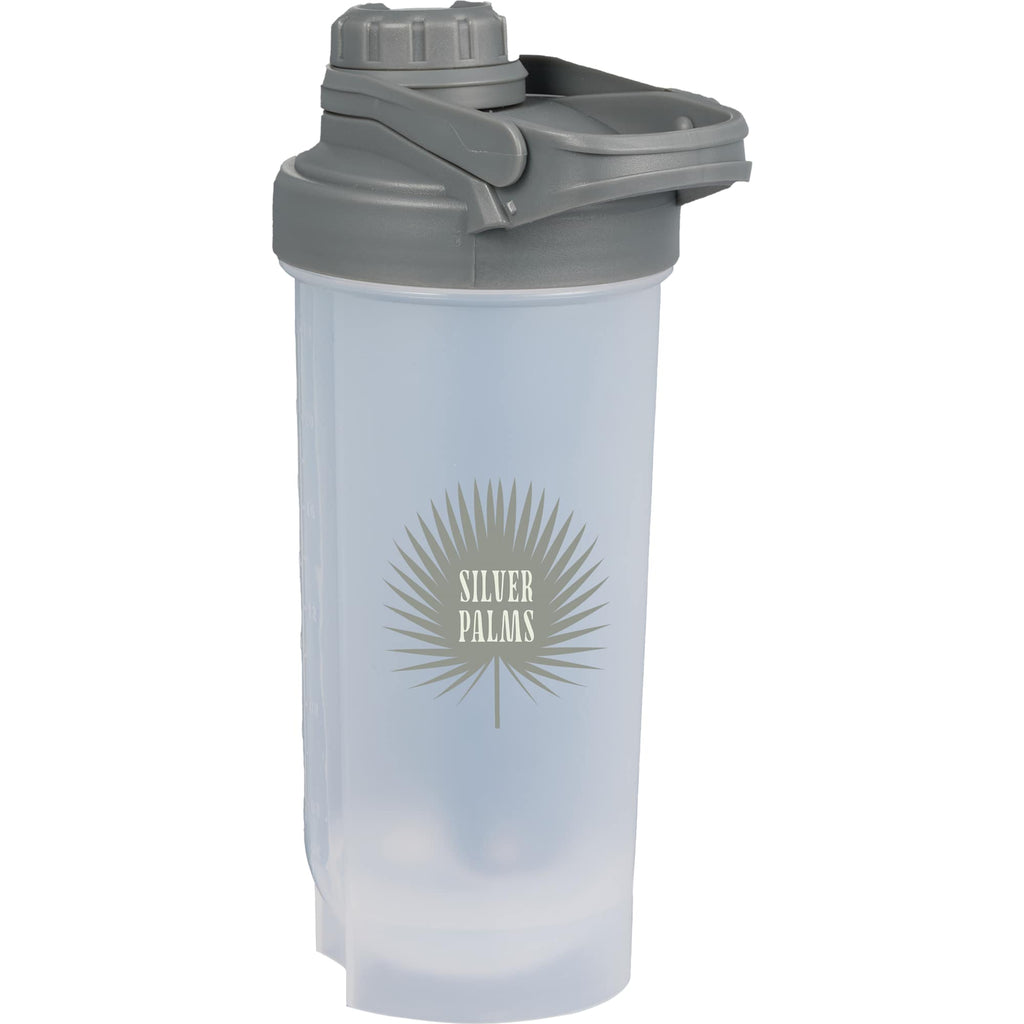 Buddy Protein Shaker Bottle in Recycled Plastic, 24 oz - Frost - Front