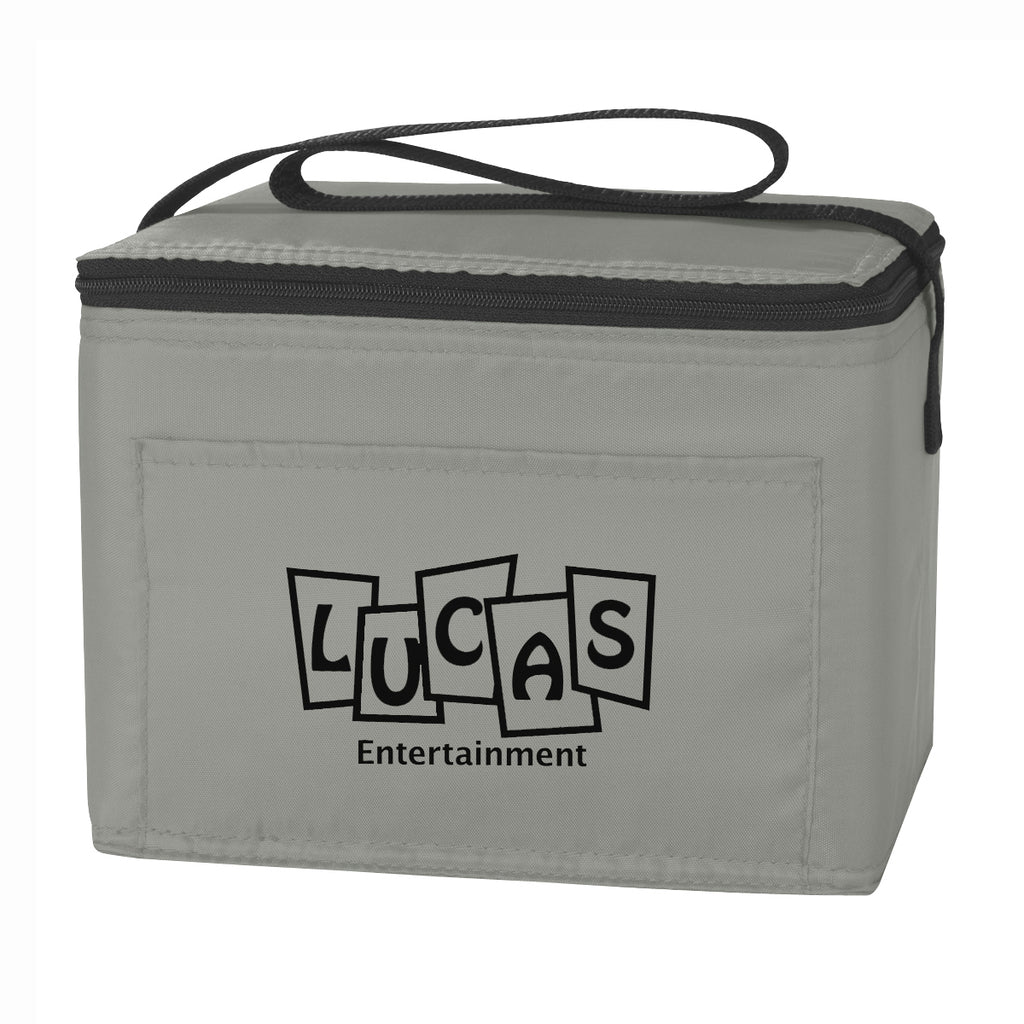 Budget Cooler Bag for 6 Cans - Gray - Silk Screen