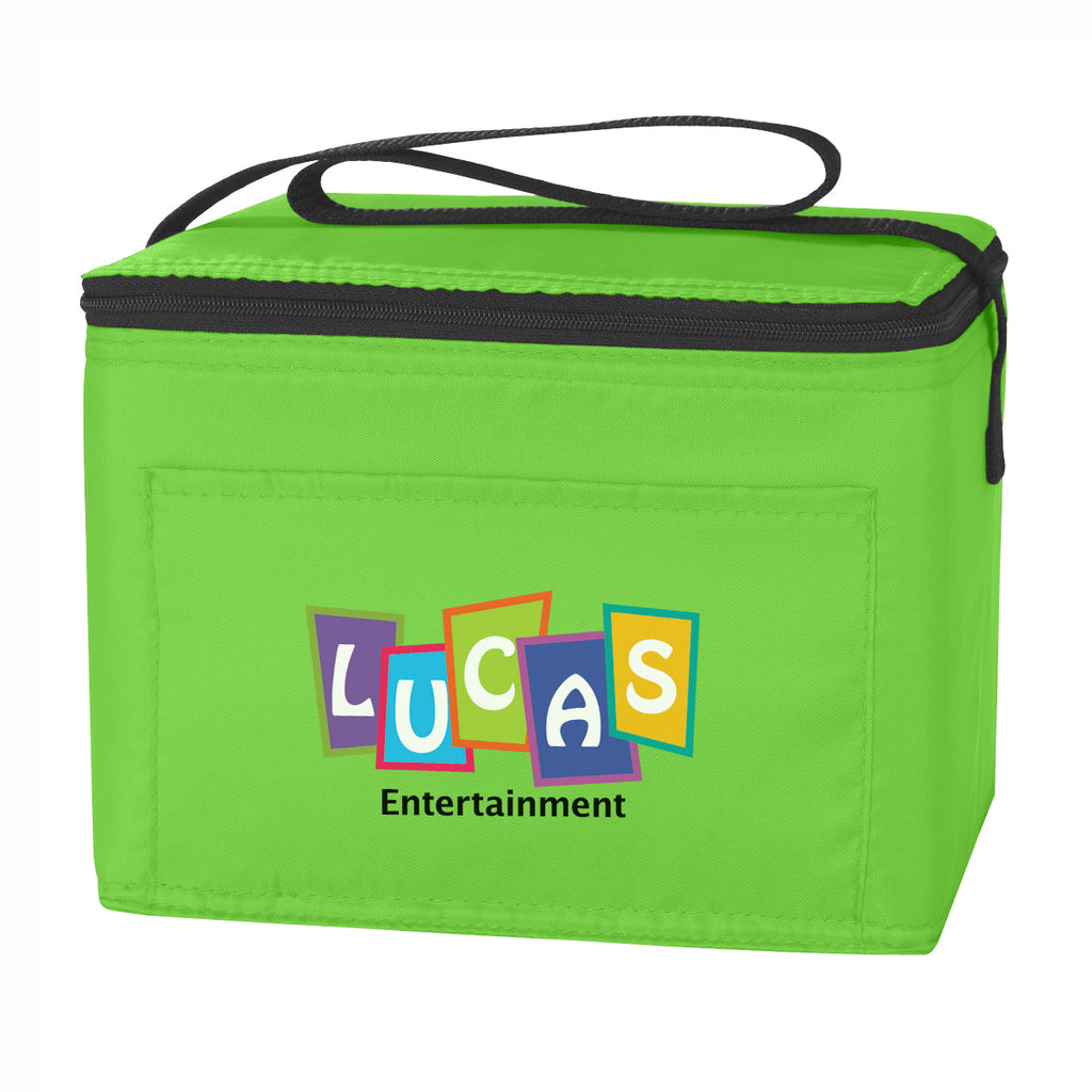 Budget Cooler Bag for 6 Cans - Lime Green - Colorbrite