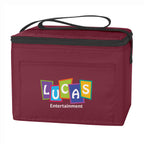 Budget Cooler Bag for 6 Cans - Maroon - Colorbrite