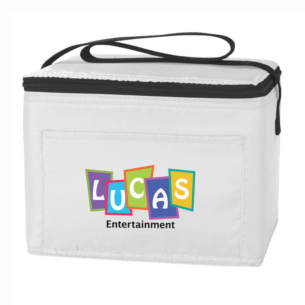 Budget Cooler Bag for 6 Cans - White - Colorbrite