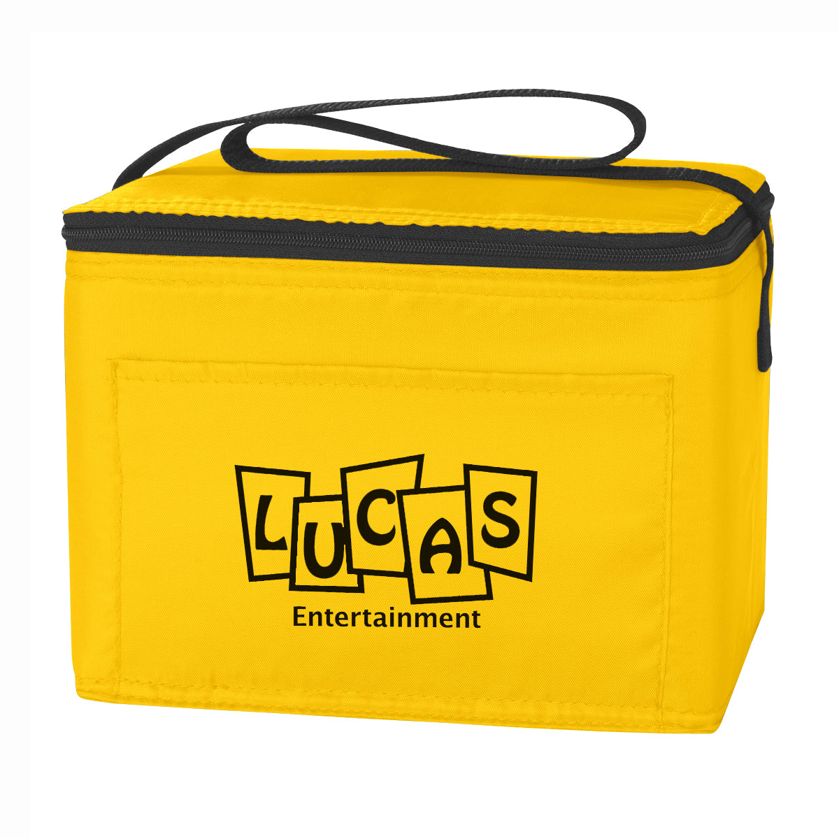 Budget Cooler Bag for 6 Cans - Yellow - Silk Screen