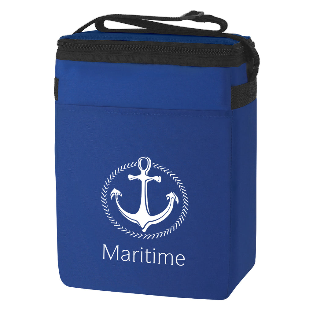 Budget Cooler for 12 Cans - Royal Blue - Silk Screen