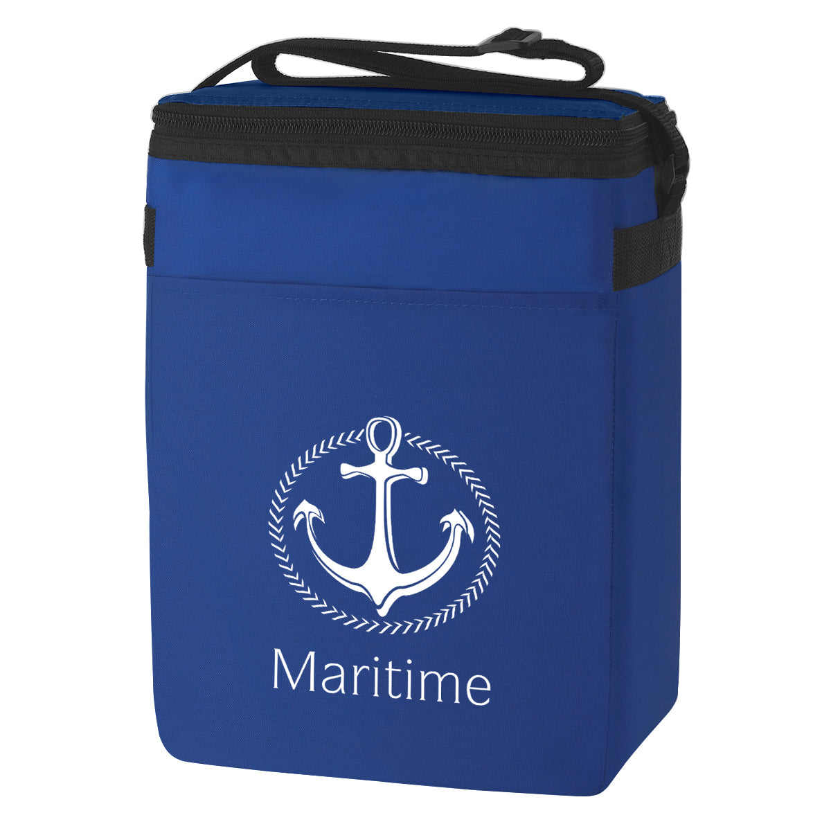 Budget Cooler for 12 Cans - Royal Blue - Silk Screen