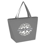 Budget Shopper Tote Bag, Non-Woven - Gray - Silk Screen