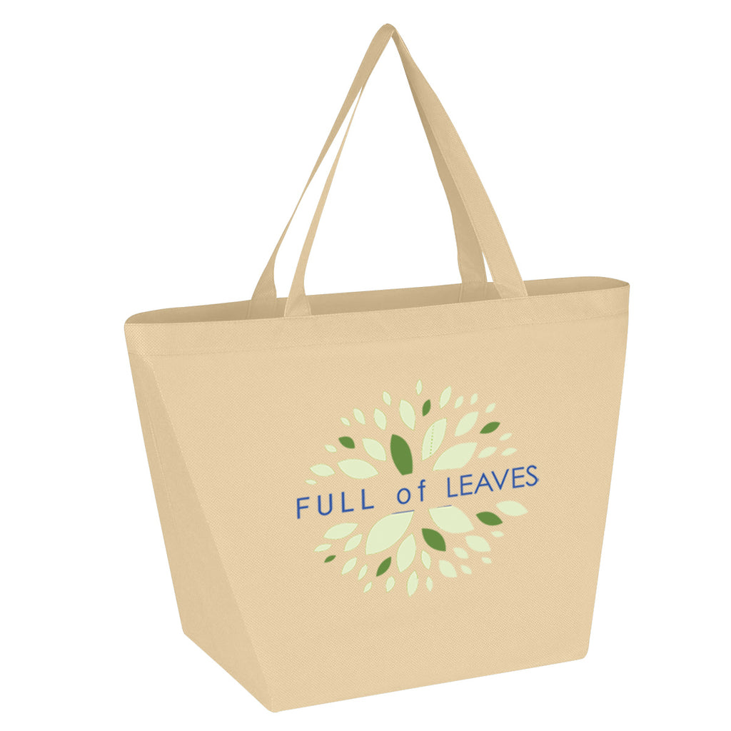 Budget Shopper Tote Bag, Non-Woven - Natural - Colorbrite
