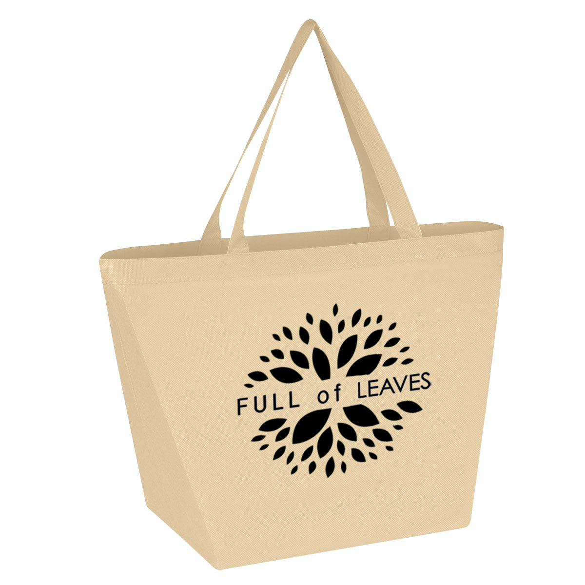 Budget Shopper Tote Bag, Non-Woven - Natural - Silk Screen