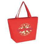 Budget Shopper Tote Bag, Non-Woven - Red - Colorbrite