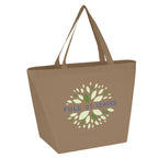 Budget Shopper Tote Bag, Non-Woven - Tan - Colorbrite