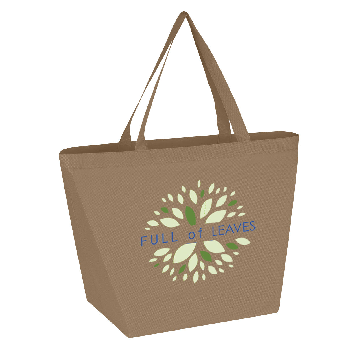 Budget Shopper Tote Bag, Non-Woven - Tan - Colorbrite