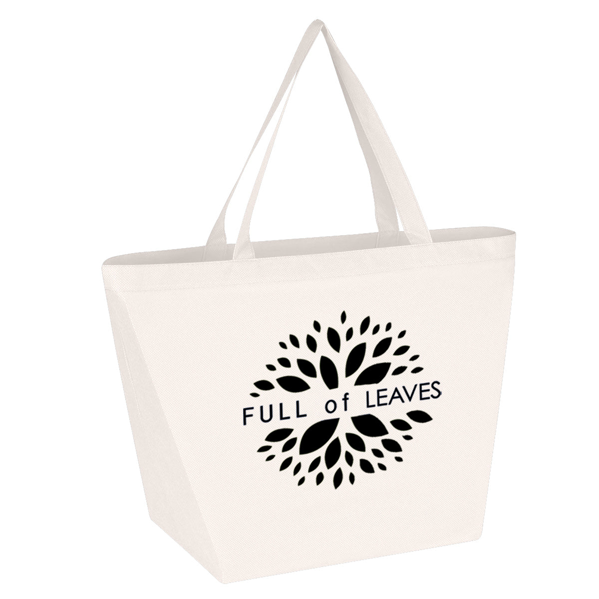 Budget Shopper Tote Bag, Non-Woven - White - Silk Screen