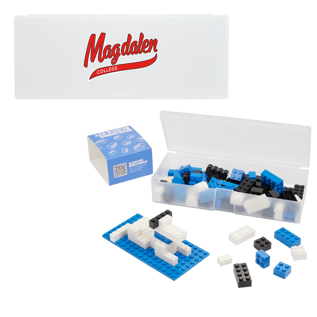Building Brick Kit in a Carry Case, 90 Pieces - Multi-Colored - Detail
