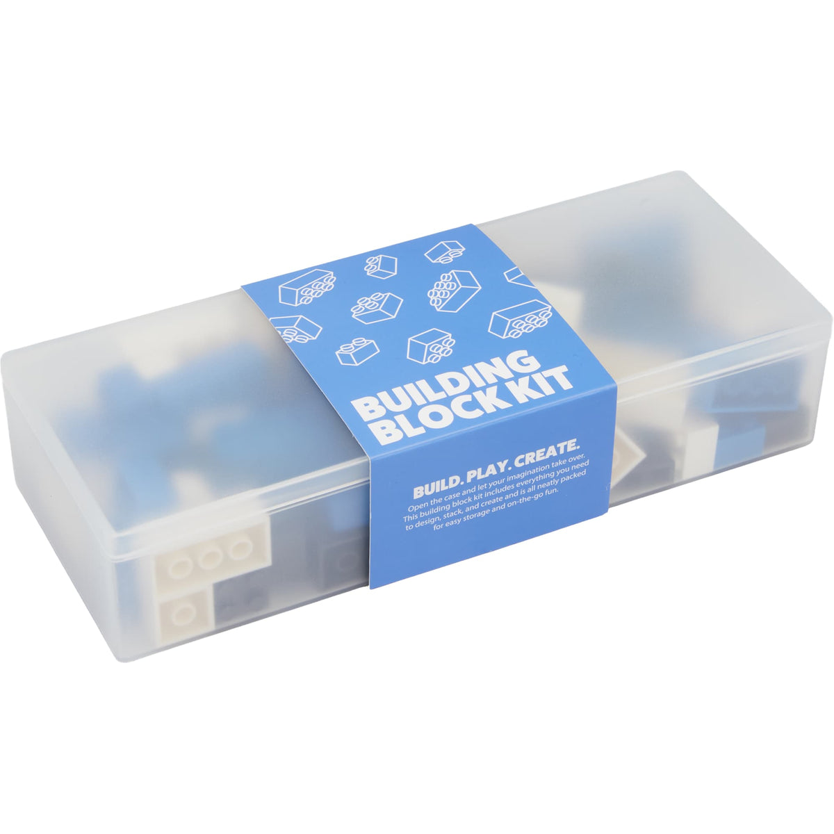 Building Brick Kit in a Carry Case, 90 Pieces - Multi-Colored - Packaging