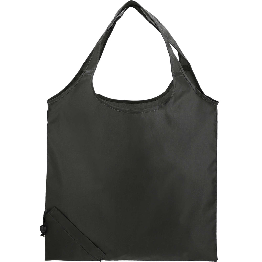 Bungalow Foldaway Shopper Tote in Recycled Polyester - Black - Back