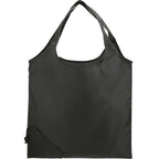 Bungalow Foldaway Shopper Tote in Recycled Polyester - Black - Back