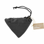 Bungalow Foldaway Shopper Tote in Recycled Polyester - Black - Folded
