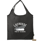 Bungalow Foldaway Shopper Tote in Recycled Polyester - Black - Front