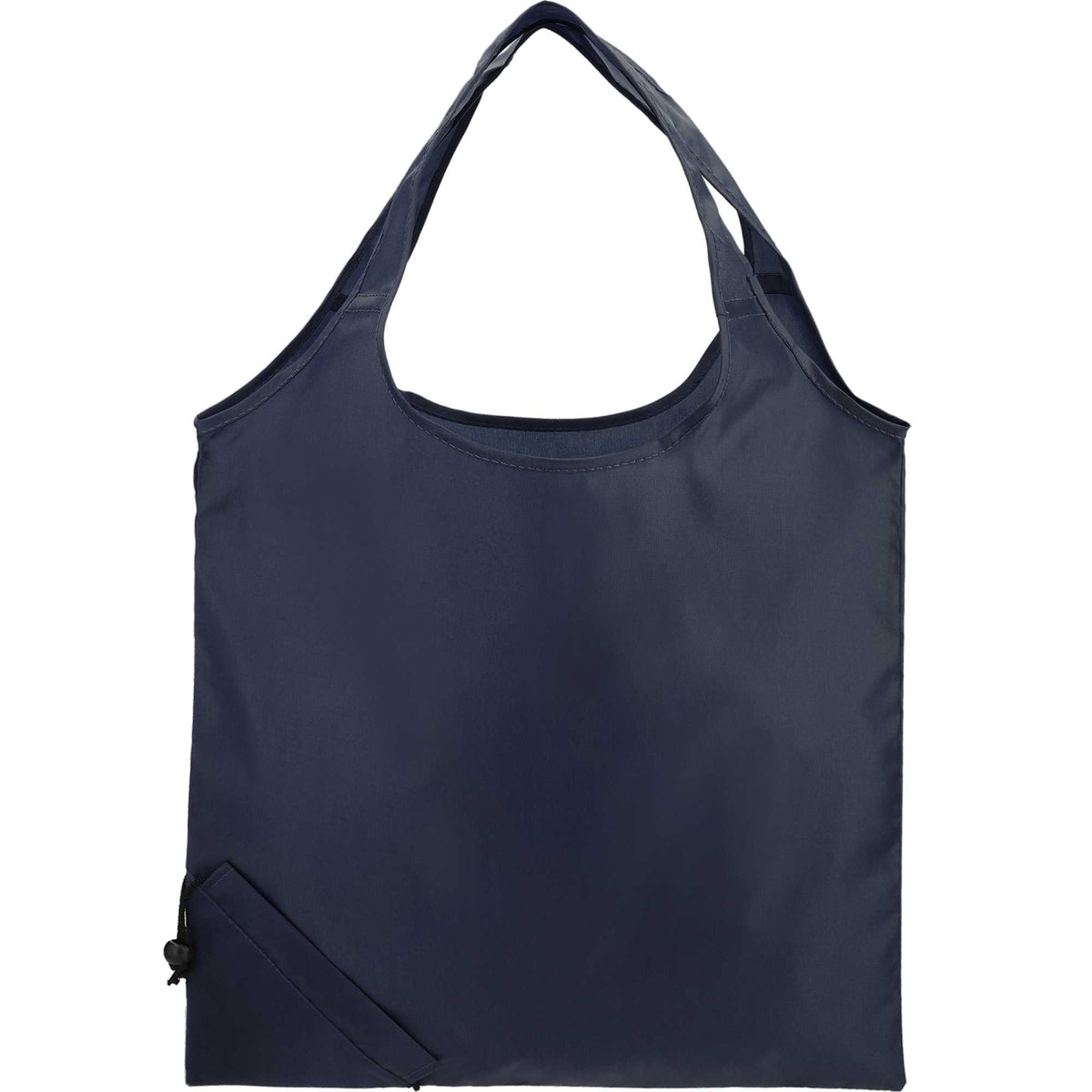 Bungalow Foldaway Shopper Tote in Recycled Polyester Full Color - Navy - Back