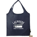 Bungalow Foldaway Shopper Tote in Recycled Polyester Full Color - Navy - Front