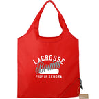 Bungalow Foldaway Shopper Tote in Recycled Polyester Full Color - Red - Front
