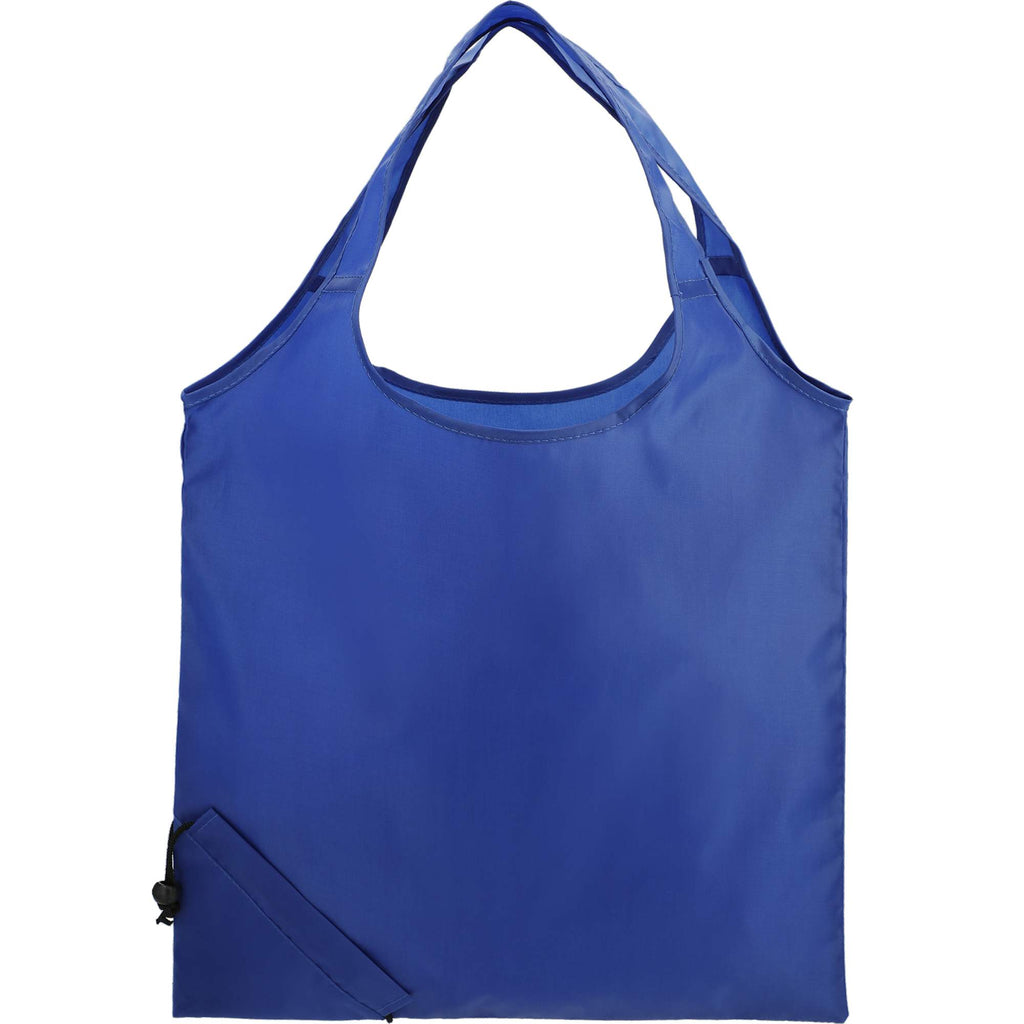 Bungalow Foldaway Shopper Tote in Recycled Polyester Full Color - Royal - Back
