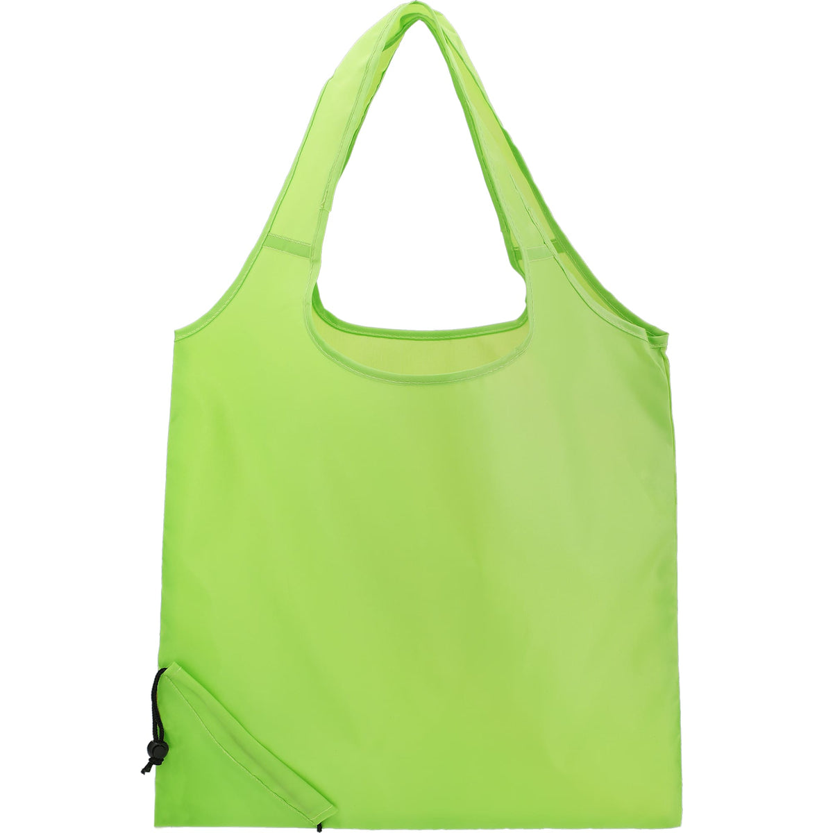 Bungalow Foldaway Shopper Tote in Recycled Polyester - Lime - Back