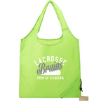 Bungalow Foldaway Shopper Tote in Recycled Polyester - Lime - Front