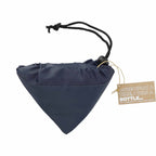 Bungalow Foldaway Shopper Tote in Recycled Polyester - Navy - Folded