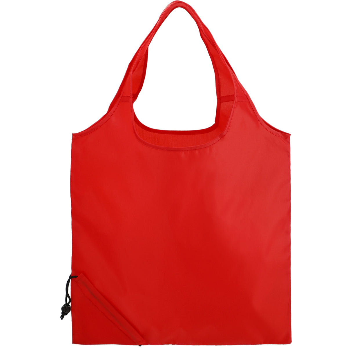 Bungalow Foldaway Shopper Tote in Recycled Polyester - Red - Back