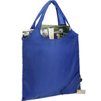 Bungalow Foldaway Shopper Tote in Recycled Polyester - Royal - Propped 2