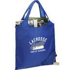 Bungalow Foldaway Shopper Tote in Recycled Polyester - Royal - Propped